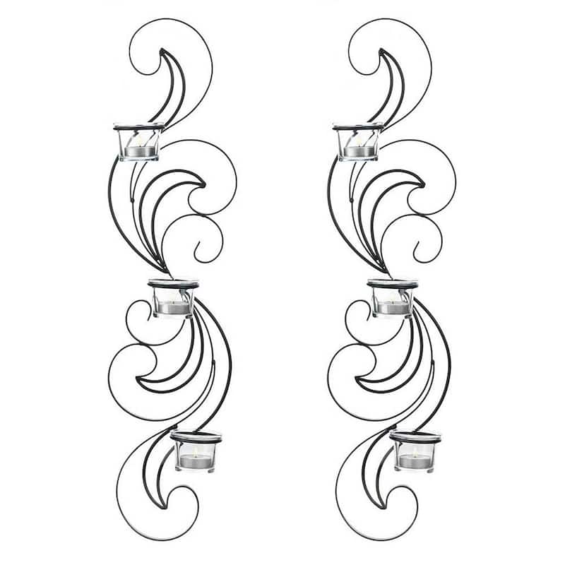 Apta Curling Candle Wall Sconces (Set of 2)