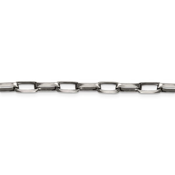 Sterling Silver 22in Antiqued Fancy Link Necklace Chain