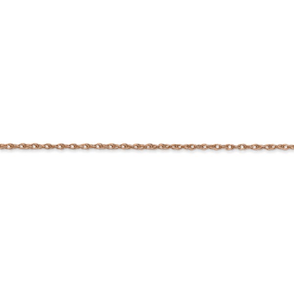 14K Yellow Gold 0.50MM Carded Cable Rope Link Chain Necklace