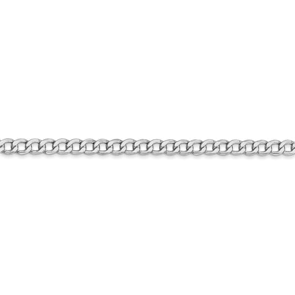 14k WG 4.3mm Semi-Solid Curb Link Chain 14k WG 4.3mm Semi-Solid Curb Link Chain