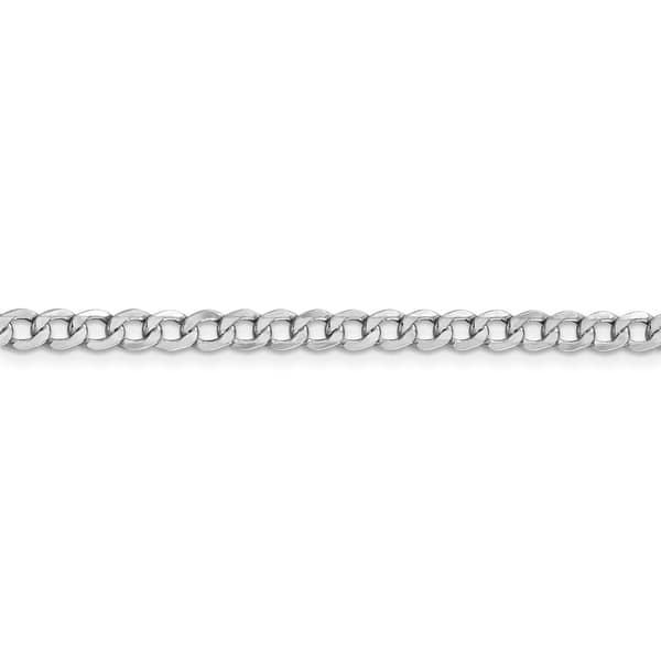 14k WG 4.3mm Semi-Solid Curb Link Chain 14k WG 4.3mm Semi-Solid Curb Link Chain