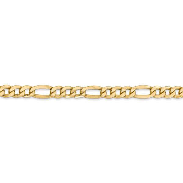 14kt 2.5mm White Gold Semi-Solid Figaro Chain; 20 inch 