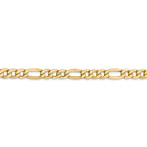 14kt 2.5mm White Gold Semi-Solid Figaro Chain; 20 inch 14kt 2.5mm White Gold Semi-Solid Figaro Chain; 20 inch
