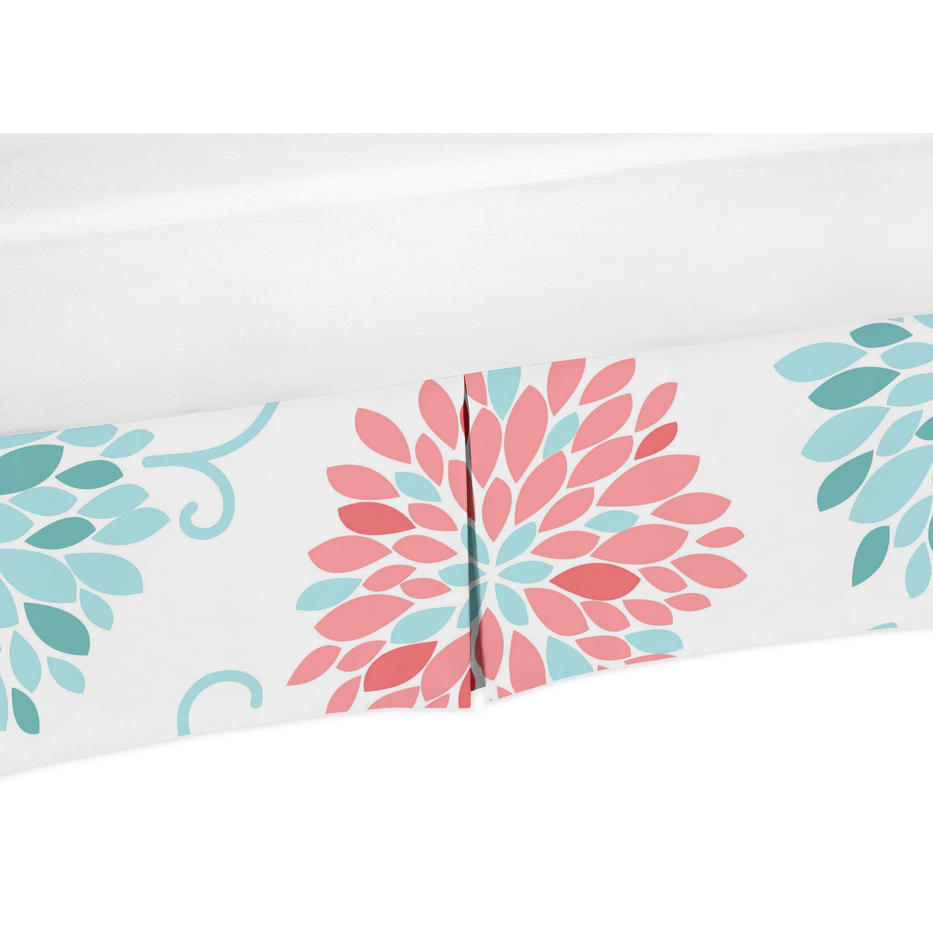 coral crib skirt