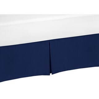 Sweet Jojo Designs Navy and Lime Stripe Collection Crib Bed Skirt