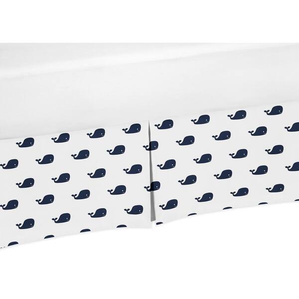 Sweet Jojo Designs Whale Collection Crib Bed Skirt - Overstock - 14720937