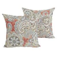 Havenside Home Marion Coral Paisley 18-inch Knife Edging Pillow Set