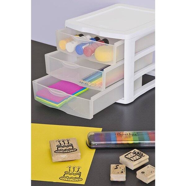 Shop Sterilite Clearview 3 Plastic Storage Drawer Organizer Free