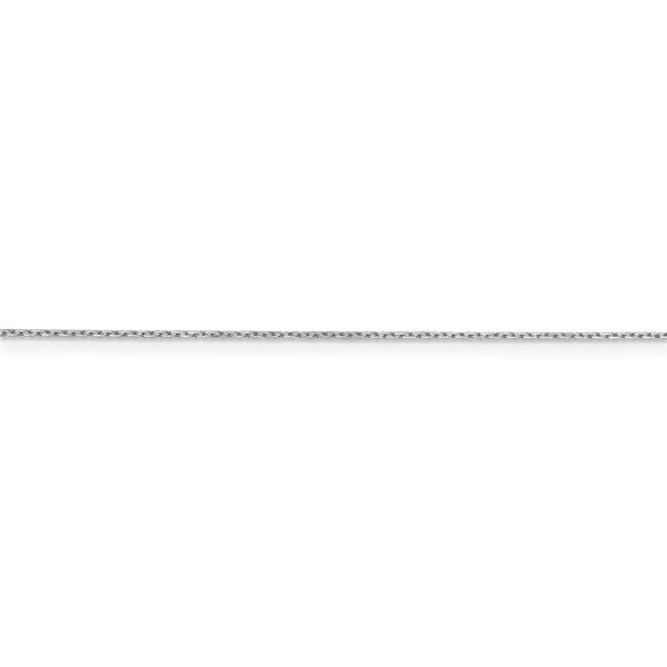 16"-22'' Details about   14K Real White Gold 1.2 mm Side Diamond Cut Rolo Cable Chain