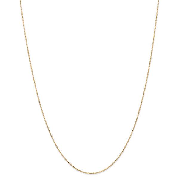 PriceRock 14K Solid Yellow Gold Diamond Cut Cable Chain Necklace 1.2mm thick 18 Inches PriceRock 14K Solid Yellow Gold Diamond Cut Cable Chain Necklace 1.2mm thick 18 Inches