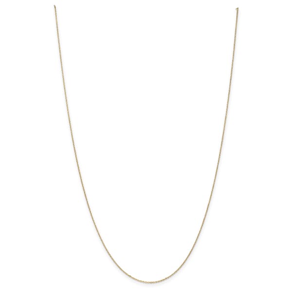 10K Yellow Gold 0.8MM Diamond Cut Cable Link Chain Necklace Made in Italy-Choose your Size & Color
