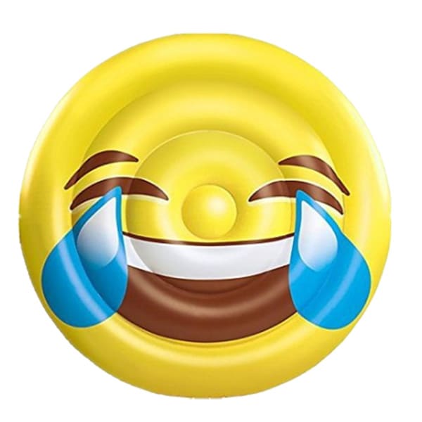BH Inflatables: Giant Emoji Tears of Joy Inflatable Pool Float Raft, 5 Feet