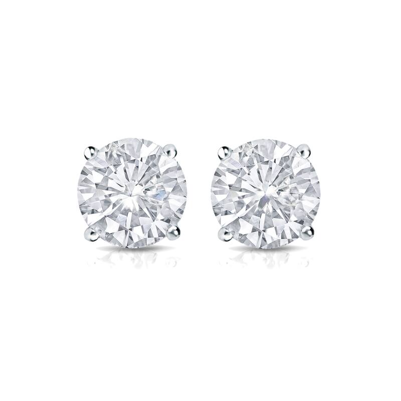 Auriya 14k Gold 1 1/2ct TDW Round Diamond Stud Earrings (E-F, SI1-SI2)