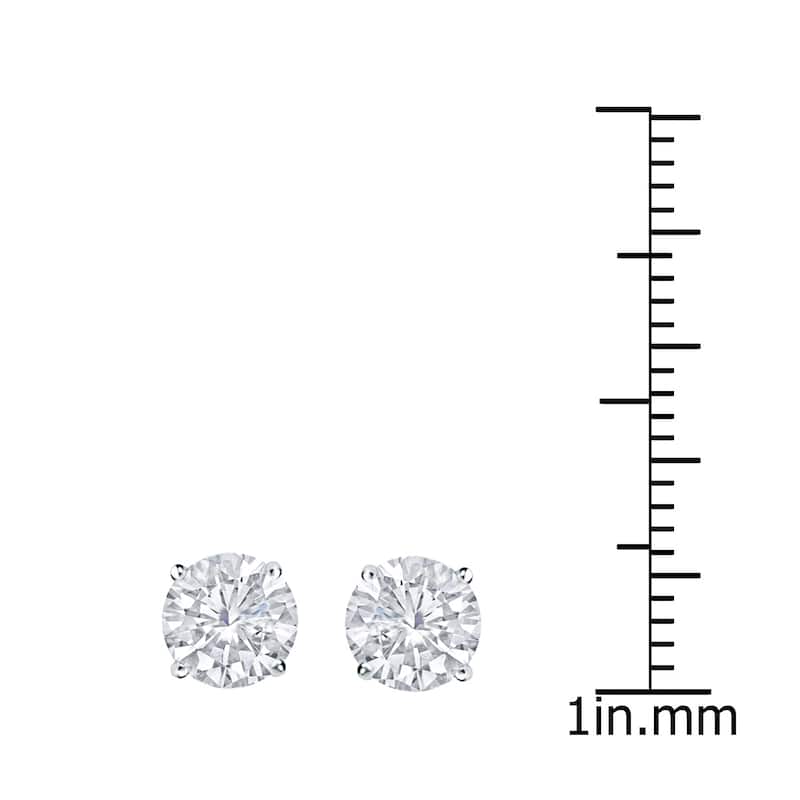 Auriya 14k Gold 1 1/2ct TDW Round Diamond Stud Earrings (E-F, SI1-SI2)