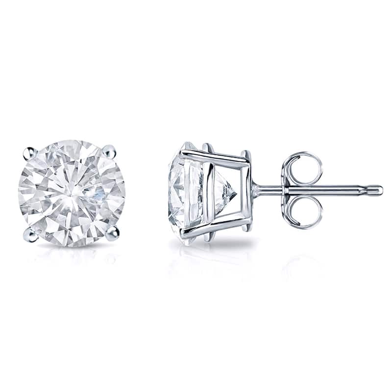 Auriya 14k Gold 1 1/2ct TDW Round Diamond Stud Earrings (E-F, SI1-SI2)