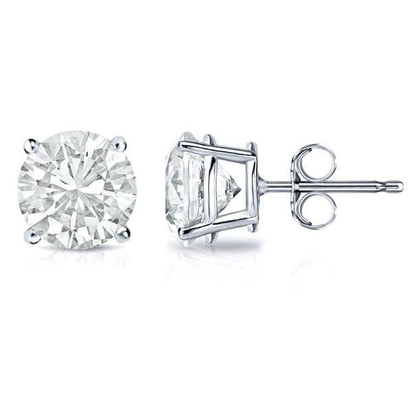 Auriya 18k Gold 2ct Tdw Clarity Enhanced Round Solitaire Diamond Auriya 18k Gold 2ct Tdw Clarity Enhanced Round Solitaire Diamond Stud Earrings