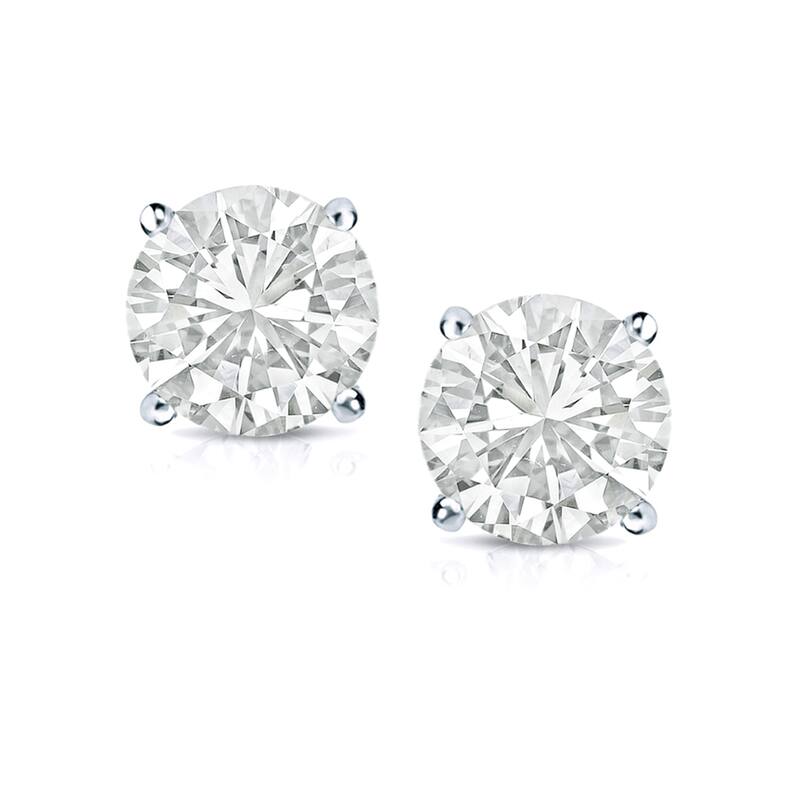 Auriya 18k Gold 2ctw Clarity-enhanced Diamond Stud Earrings