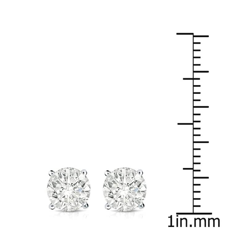 Auriya 18k Gold 2ct TW Clarity-enhanced Diamond Stud Earrings (J-K, I2-13)