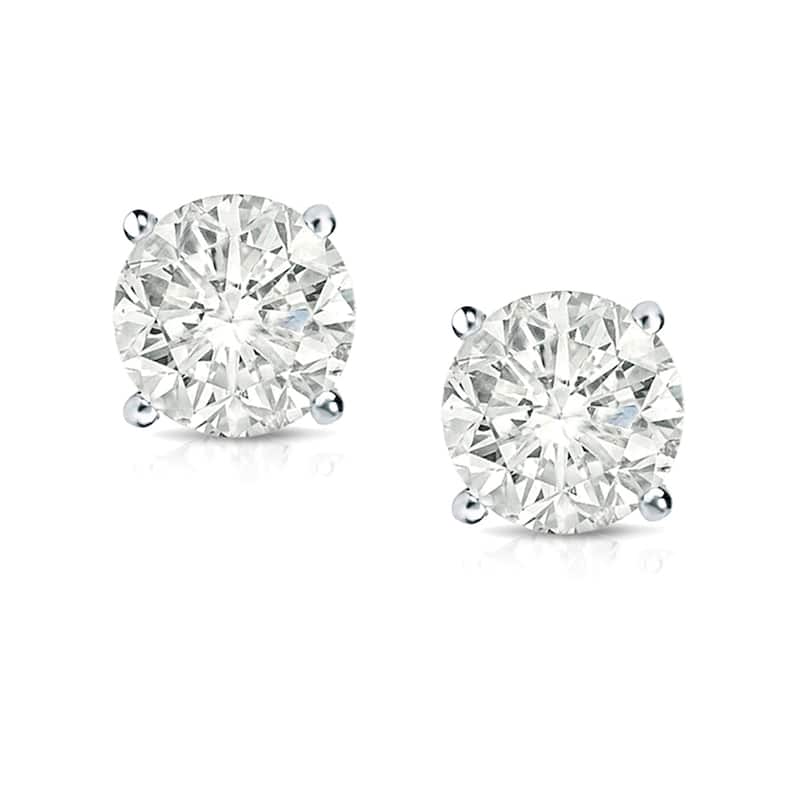 Auriya 18k Gold 2ct TW Clarity-enhanced Diamond Stud Earrings (J-K, I2-13)