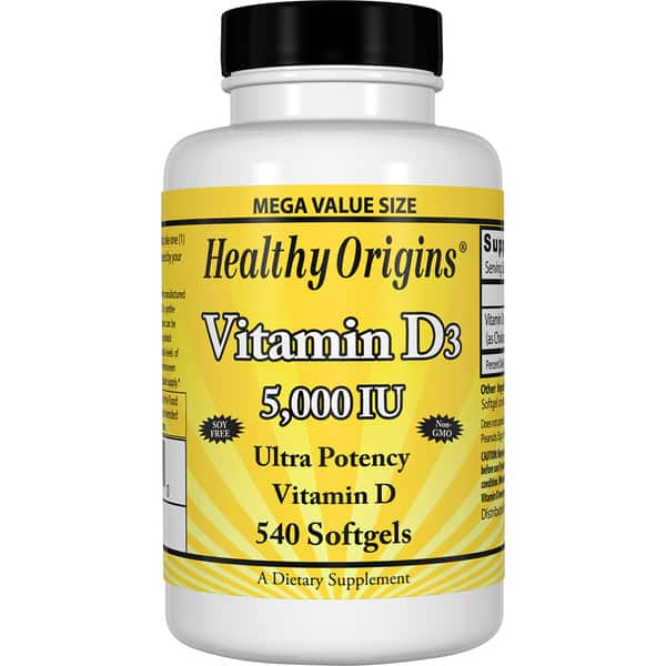 Shop Healthy Origins Vitamin D3 5000 Iu 540 Softgels