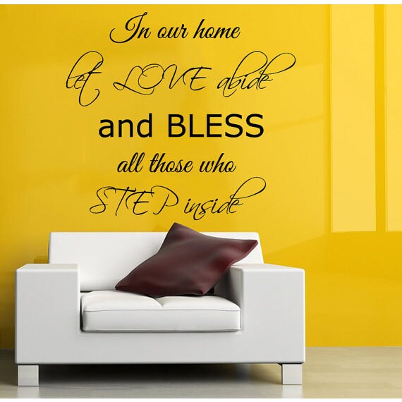 Shop Quote In Our Home Let Love Abide Vinyl Sticker Interior