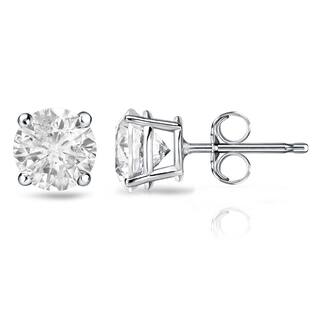 2 To 5 Carats Diamond Earrings Online At Our 18k Gold 2 Carat Tw Round Clarity Enhanced Diamond Stud Earrings