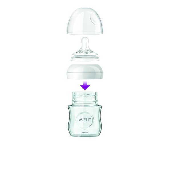 philips avent 3pk natural glass baby bottle 8oz