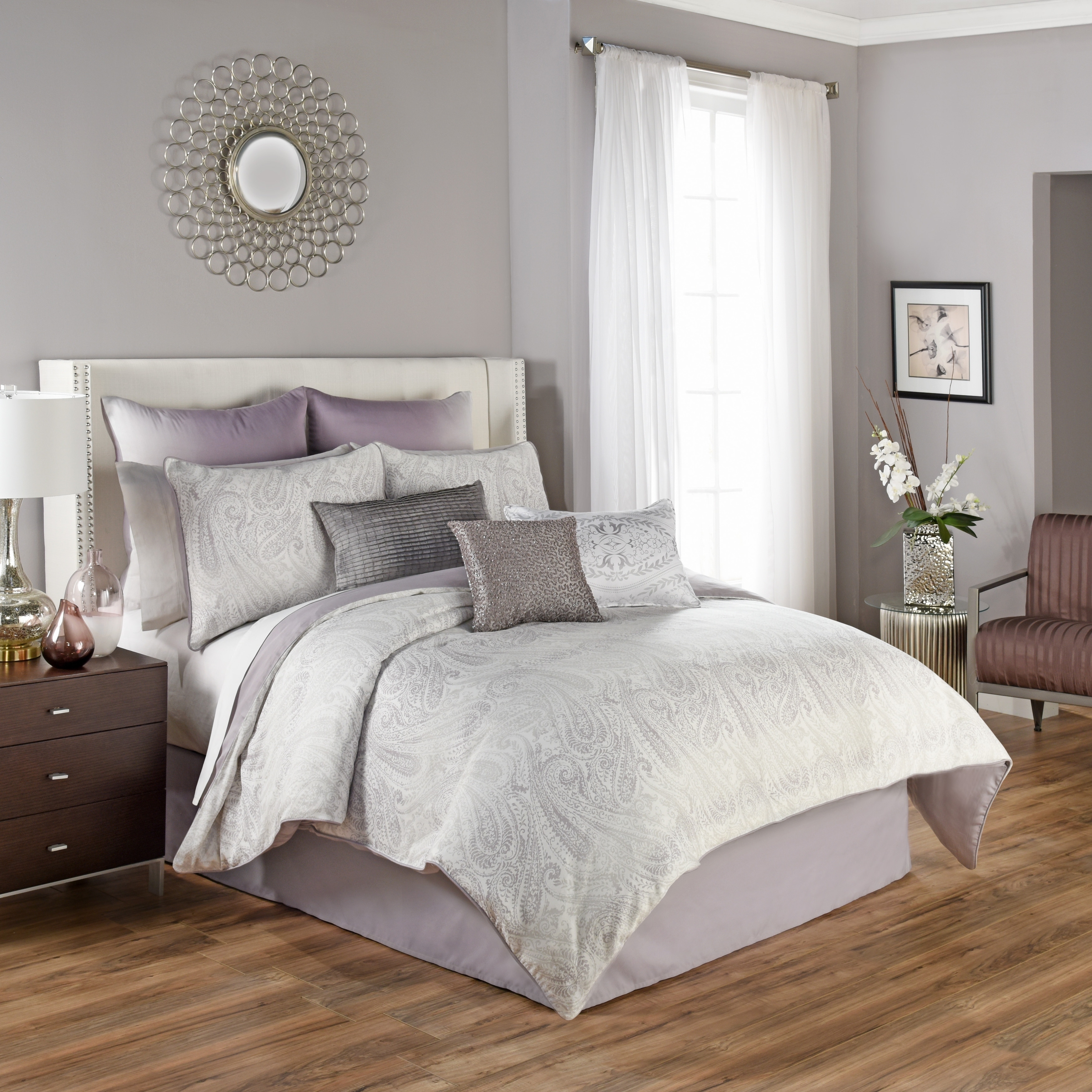 Shop Beautyrest Henriette Lavender 4 Piece Comforter Set On Sale