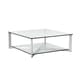 preview thumbnail 1 of 1, Xavier Coffee Table Square - Silver