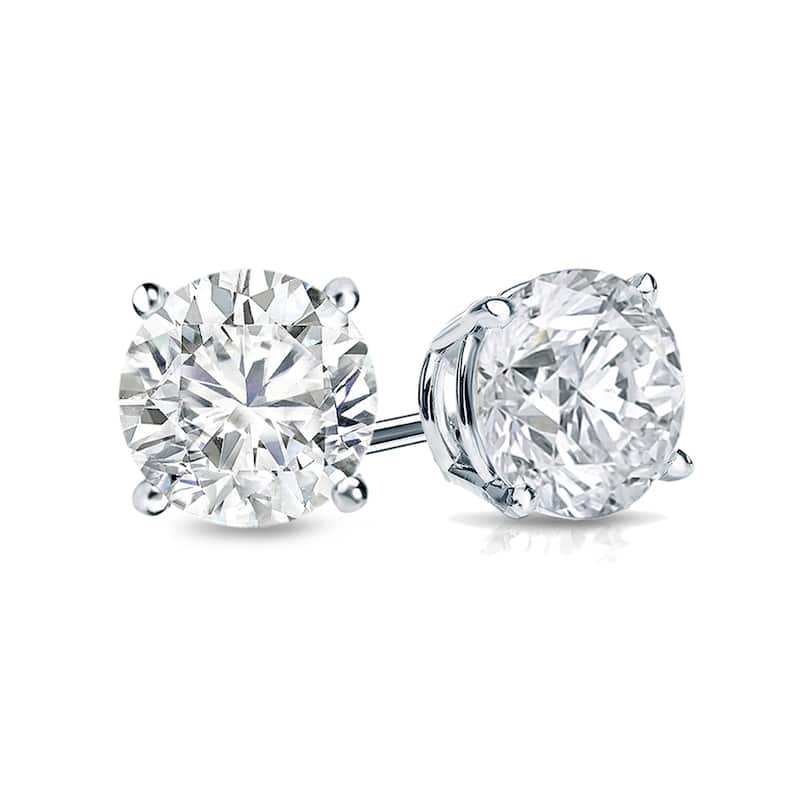 Auriya 18k Gold 2ct TW Clarity-enhanced Diamond Stud Earrings (G-H, I2-I3)