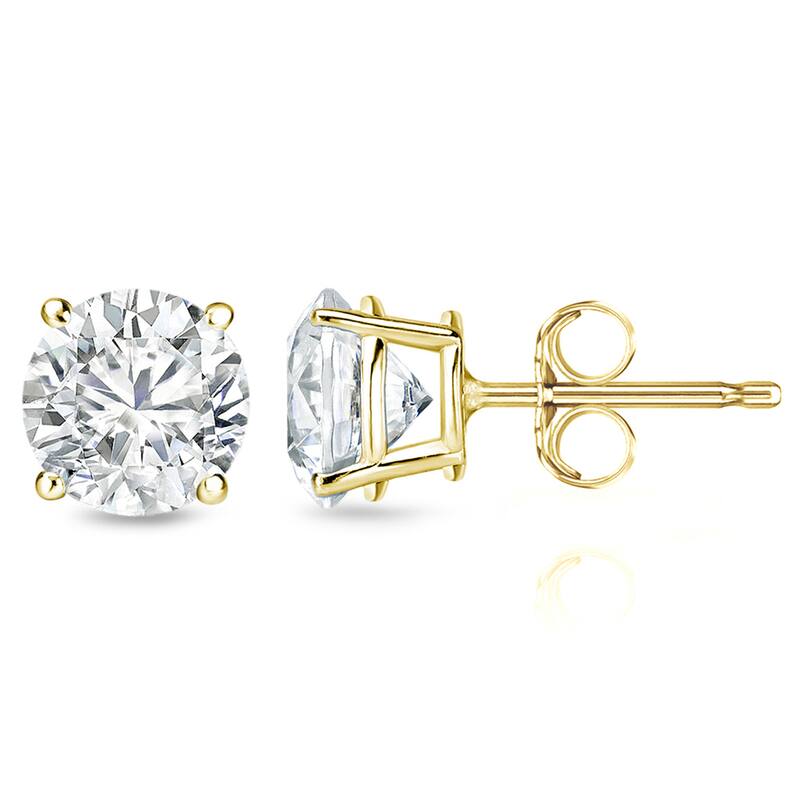 Auriya 18k Gold 2ct TW Clarity-enhanced Diamond Stud Earrings (G-H, I2-I3)