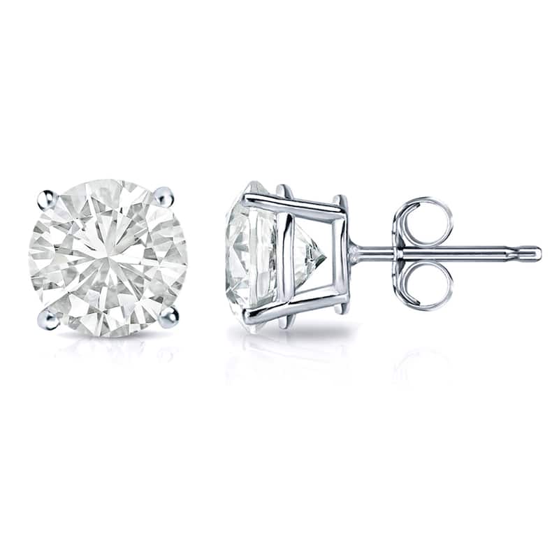 Auriya 18k Gold 1 1/2ctw Clarity-enhanced Diamond Stud Earrings (J-K, VS1-VS2)