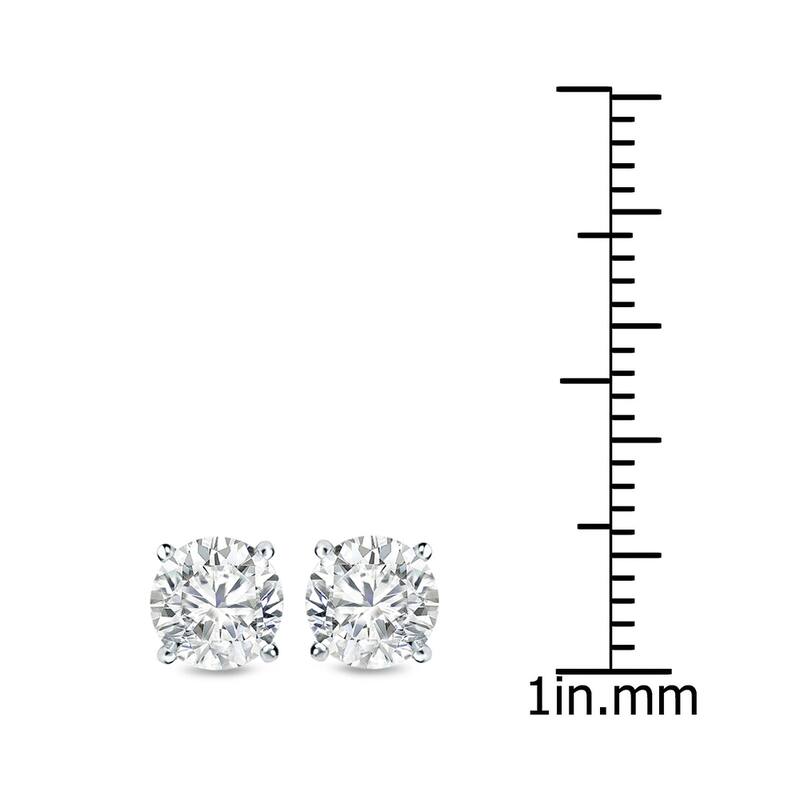 Auriya 18k Gold 1 1/2ct TW Clarity-enhanced Diamond Stud Earrings (G-H, I2-I3)