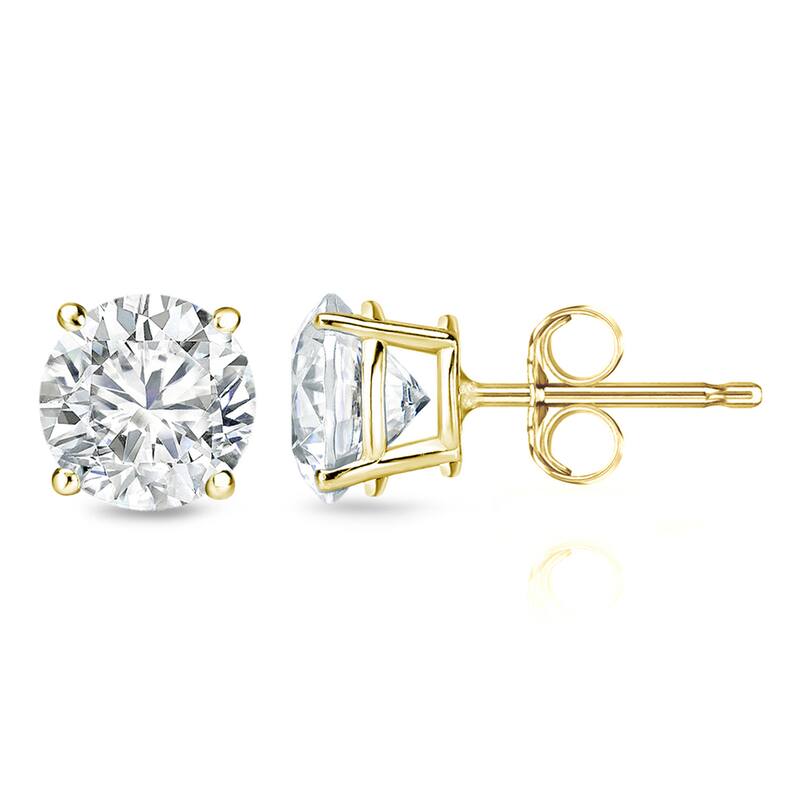 Auriya 18k Gold 1 1/2ct TW Clarity-enhanced Diamond Stud Earrings (G-H, I2-I3)