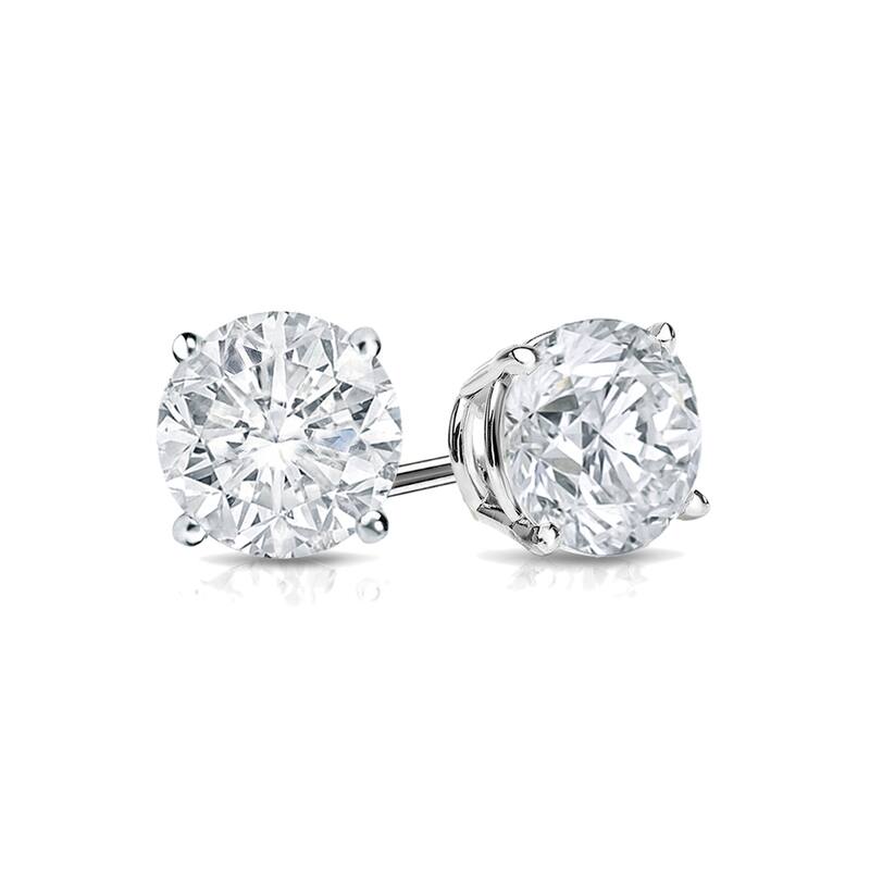 Auriya 1 1/2ctw Round Clarity-enhanced Diamond Stud Earrings 18k Gold