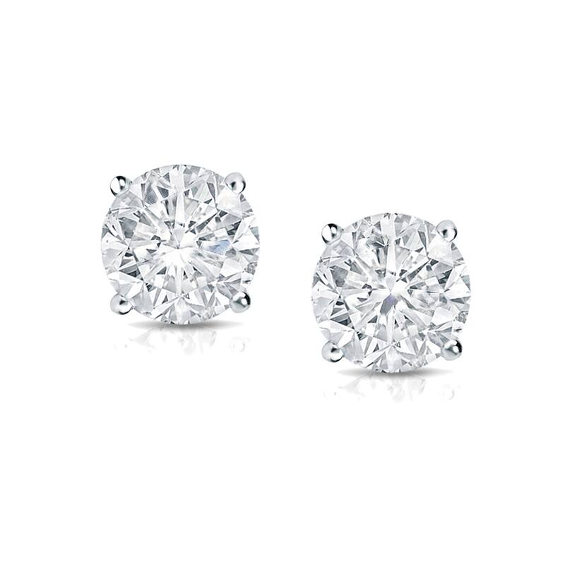 Auriya 1 1/2ctw Round Clarity-enhanced Diamond Stud Earrings 18k Gold