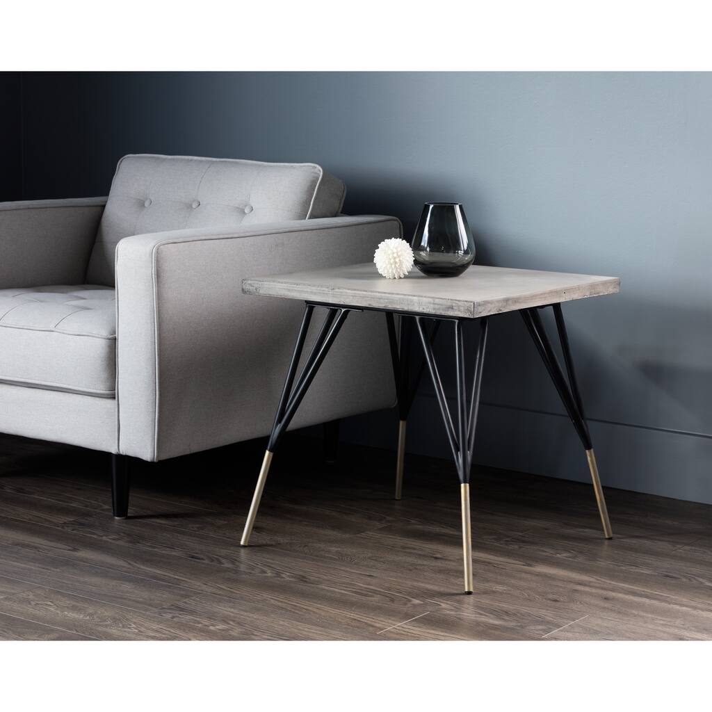 Midori Contemporary Grey Side Table