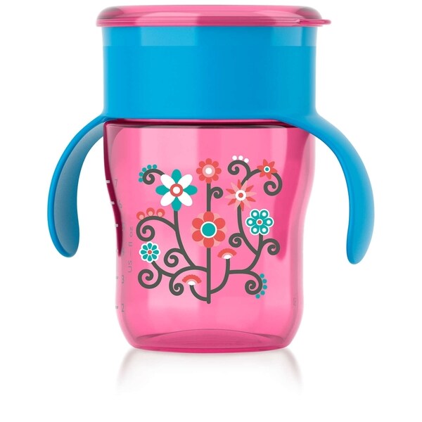 avent bottles pink flowers