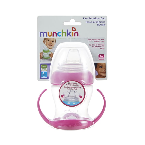 4 Ounce Munchkin Gentle Transition Trainer Cup Pink
