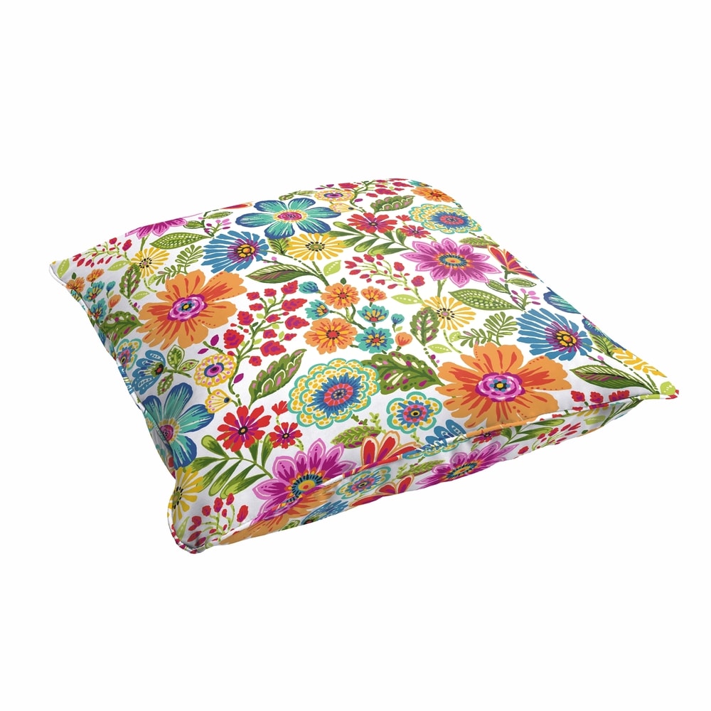 Galliford Multi Floral Indoor/ Outdoor 26 Inch Floor Corded Pillow