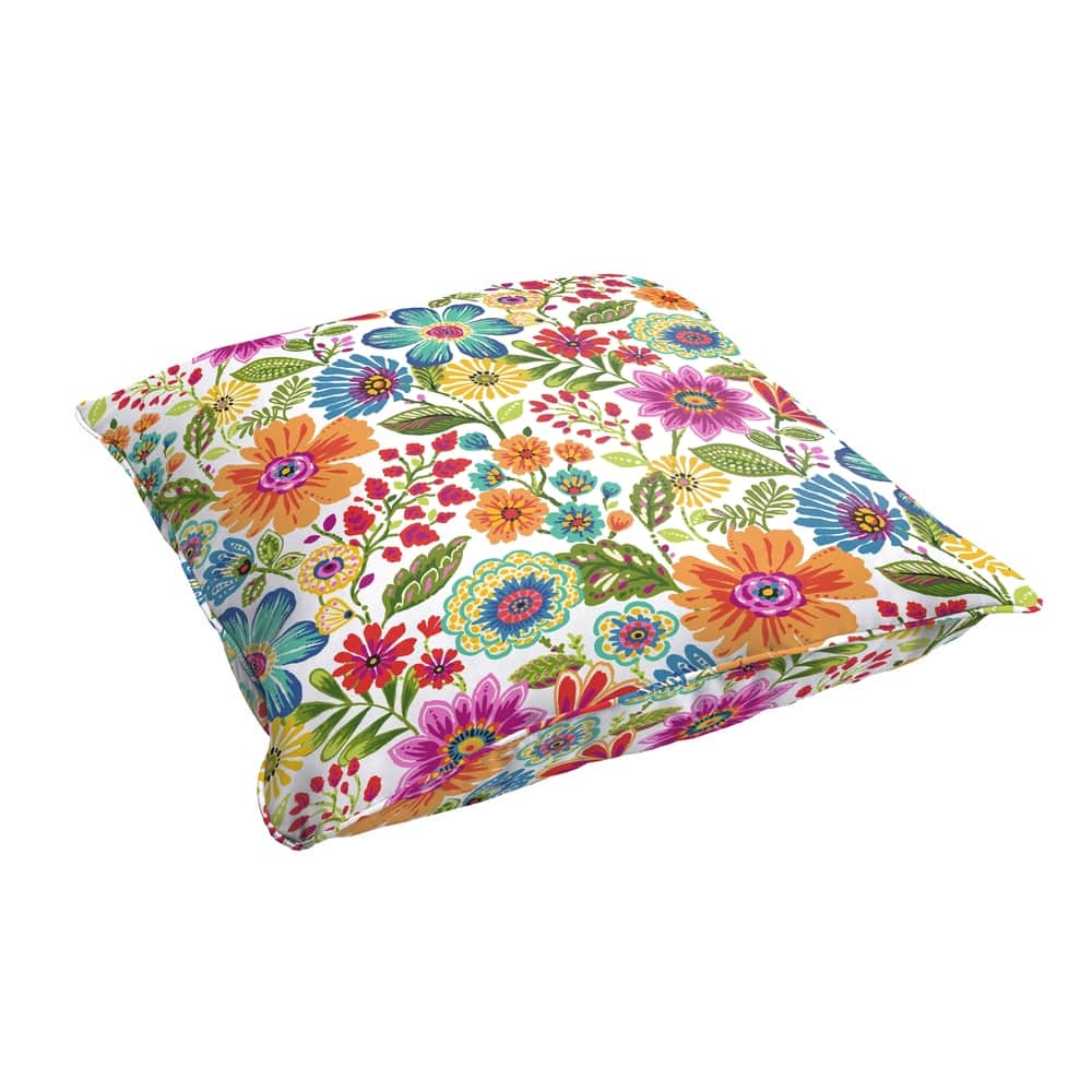 Galliford Multi Floral Indoor/ Outdoor 26 Inch Floor Corded Pillow