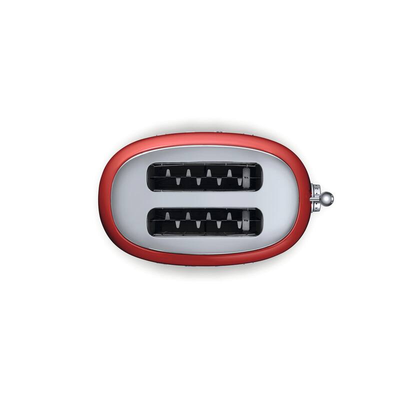 Smeg Red Stainless Steel and Plastic 50s Style 2-slice Toaster