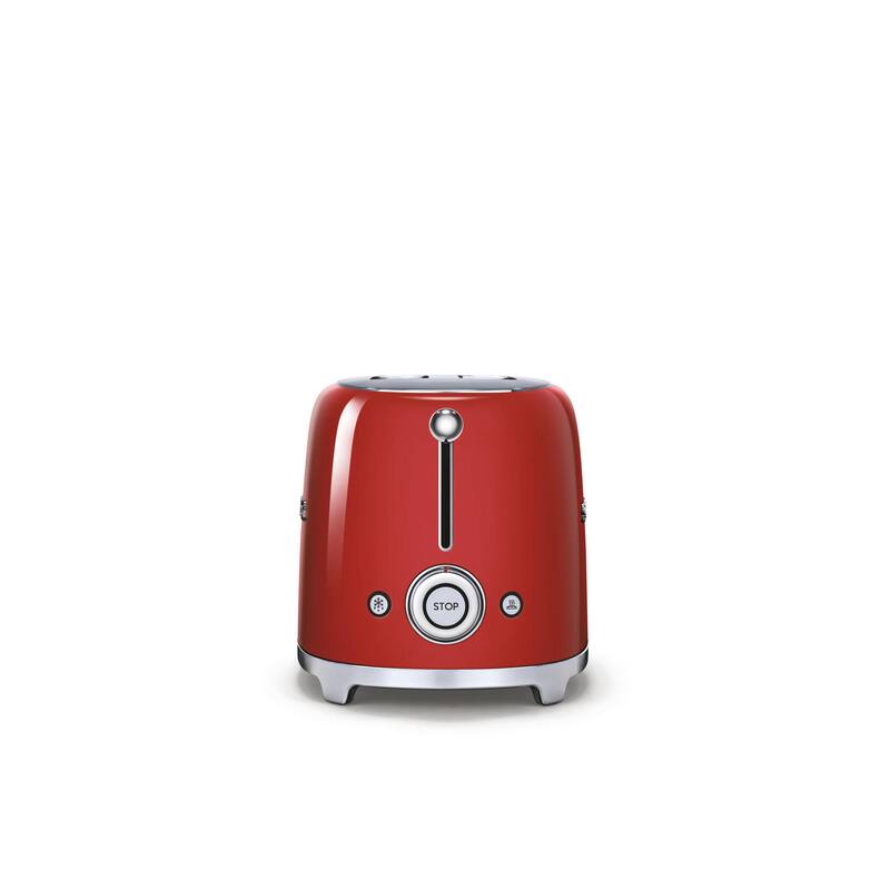 Smeg Red Stainless Steel and Plastic 50s Style 2-slice Toaster