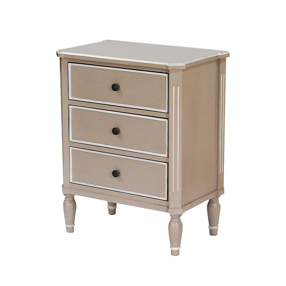 Shop Heather Ann Creations Bombay Series White Wood 3 Drawer