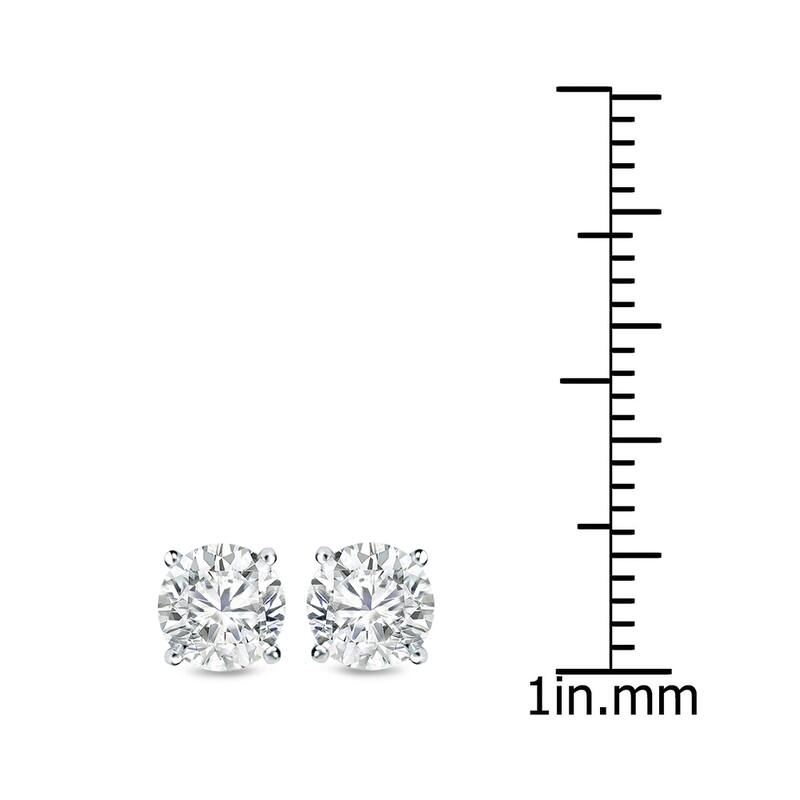 Auriya 18k Gold 1 1/4ct TW Clarity-enhanced Diamond Stud Earrings (G-H, I2-I3)