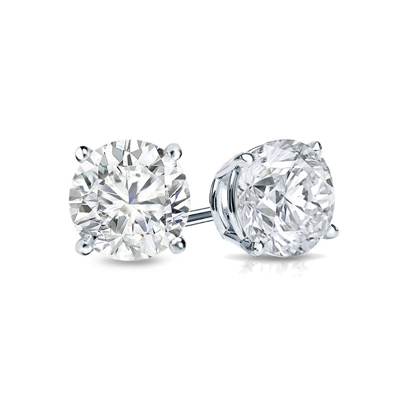 Auriya 18k Gold 1 1/4ct TW Clarity-enhanced Diamond Stud Earrings (G-H, I2-I3)
