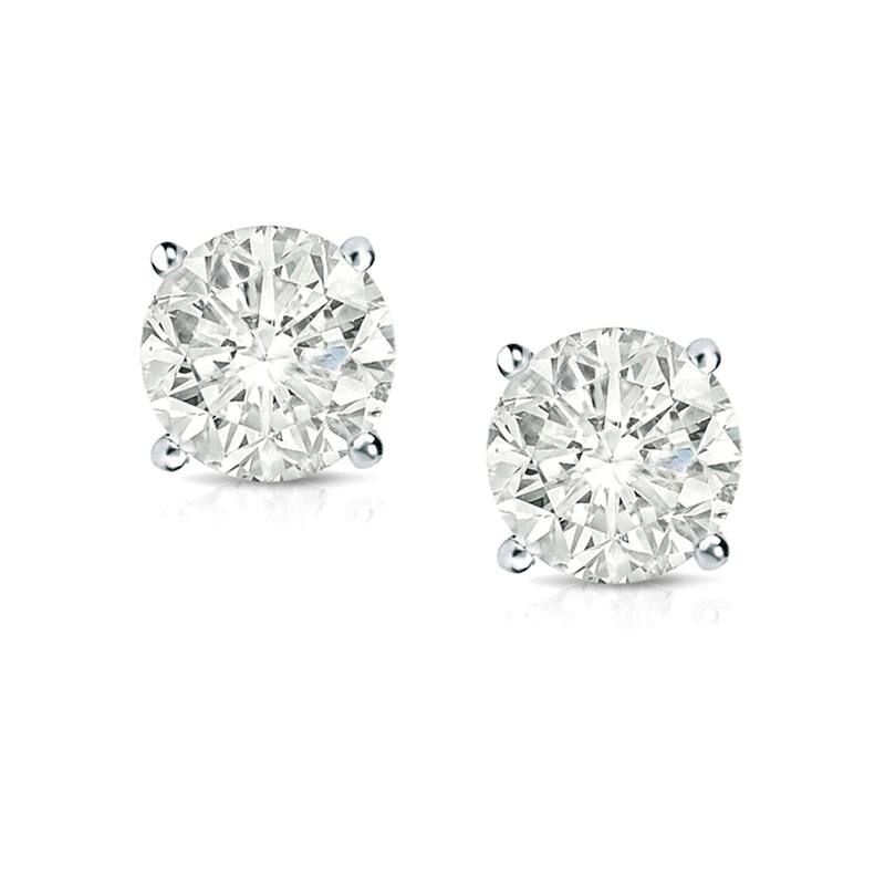 Auriya 18k Gold 1ct TW Clarity-enhanced Diamond Stud Earrings (J-K, I2-I3)