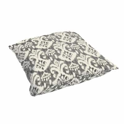Rainford Grey/ Cream Indoor/ Outdoor 26 Inch Floor Corded Pillow