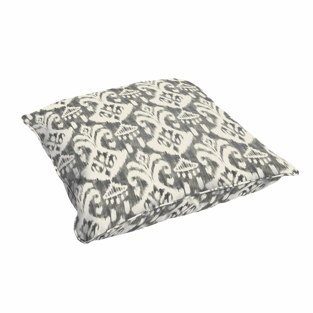 Rainford Grey/ Cream Indoor/ Outdoor 26 Inch Floor Corded Pillow