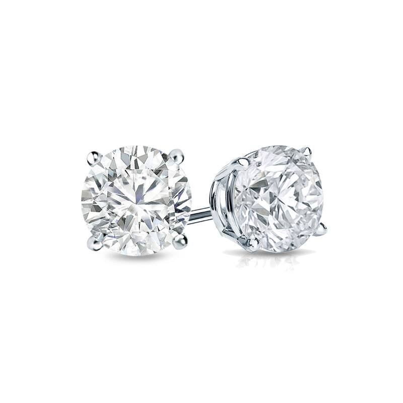 Auriya 18k Gold 1ct TW Clarity-enhanced Diamond Stud Earrings (G-H, I2-I3)